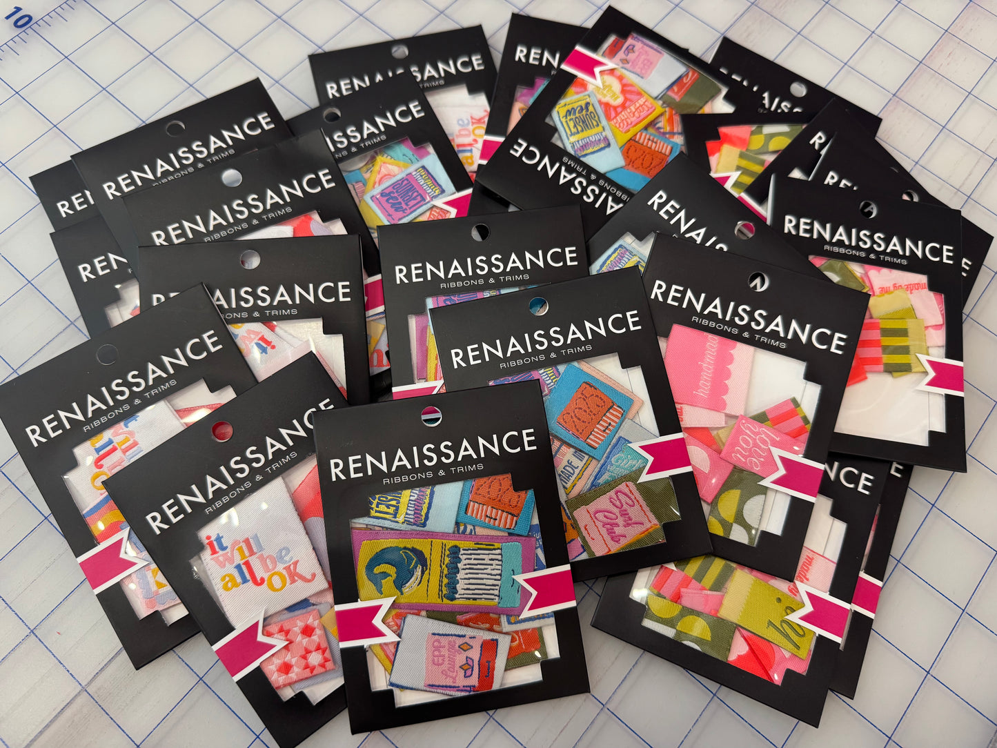 Matchbook Makerie – 8 pc Woven Label Pack from Renaissance Ribbons