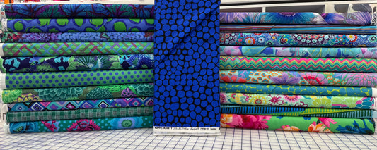 Tartan Quilt Kit – Meadow Colorway 64" X 80" - Kaffe Fassett Collective Fabrics