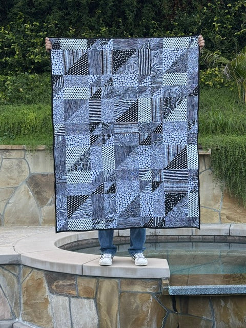 Salt ’n’ Pepper Quilt Kit -  48" X 64" -  All  Kaffe Fassett Collective Fabrics