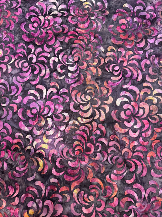 BATIK – Raspberry Spin - Textured Print – 100% Cotton