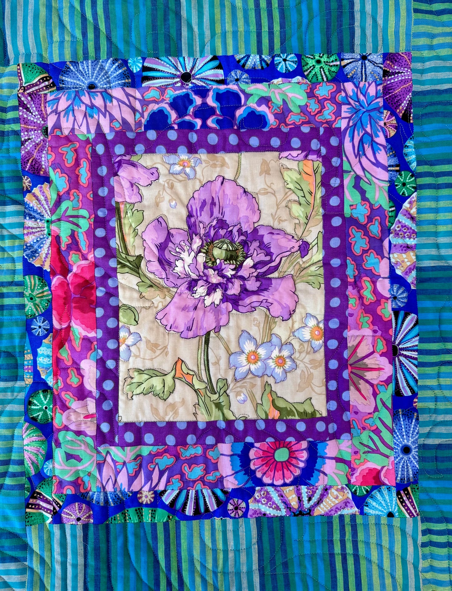 PEACOCK SORBET QUILT KIT 69"x71 - Kaffe Fassett Collective fabrics