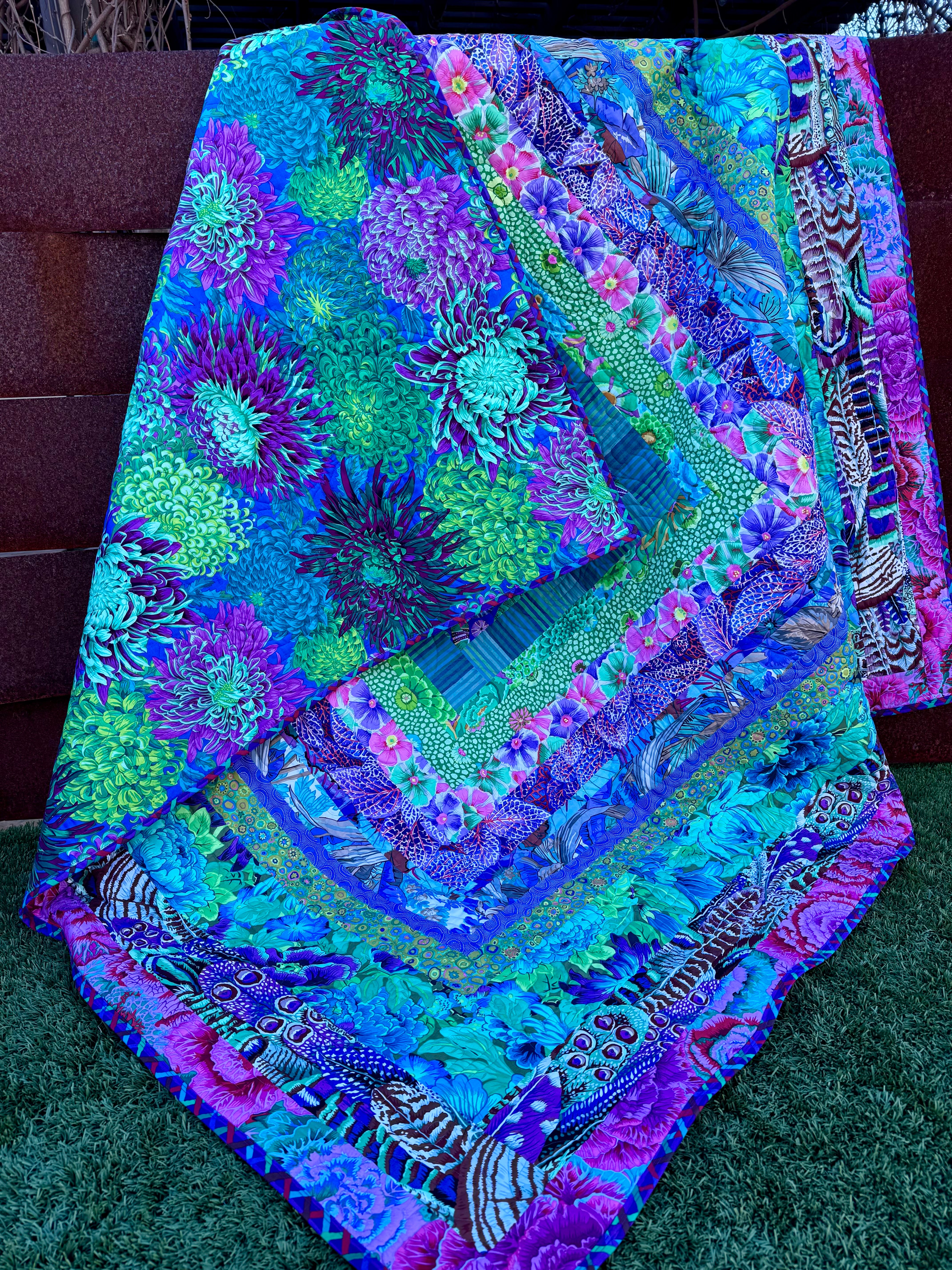 PEACOCK SORBET QUILT KIT 69