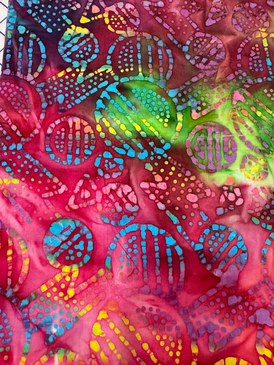 ***SALE***BATIK – Island Fireworks- Textured Print – 100% Cotton