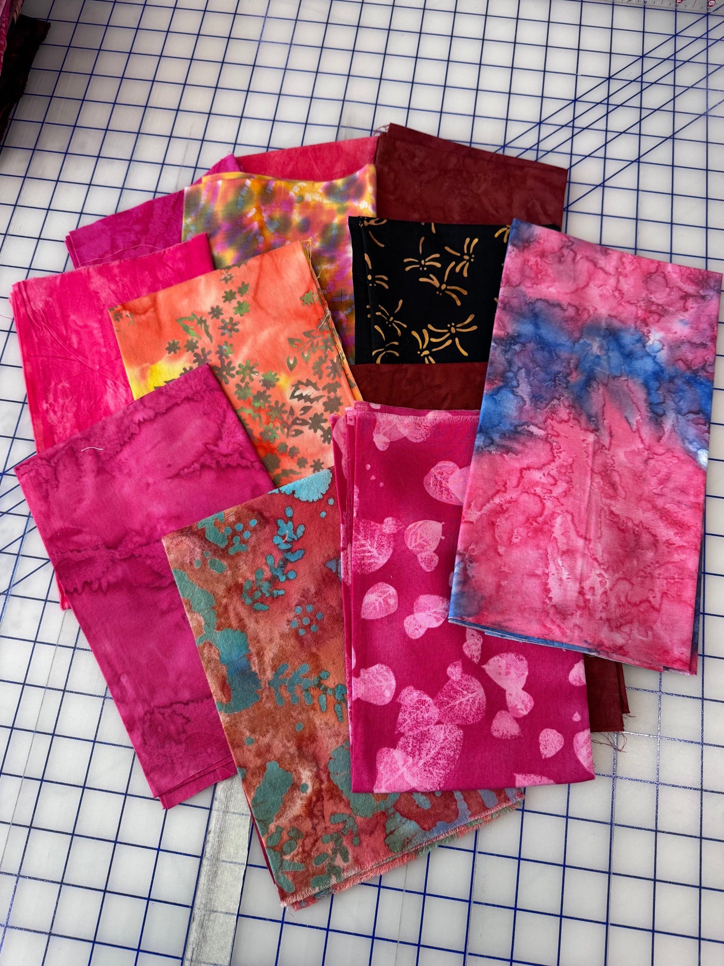 Sew Colorful Batik Bundle - Dragonfruit Sunset