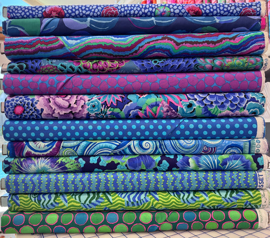 SAN JULIAN QUILT KIT - Coastal Blues Edition - all  Kaffe Fassett Collective Fabrics