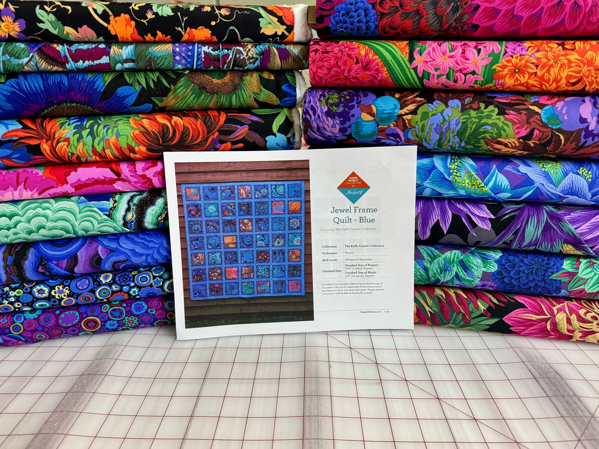 Kaffe Fassett Plus Quilt Kit - Sew & Co Kaffe Fassett Plus Quilt Kit - Sew & Co