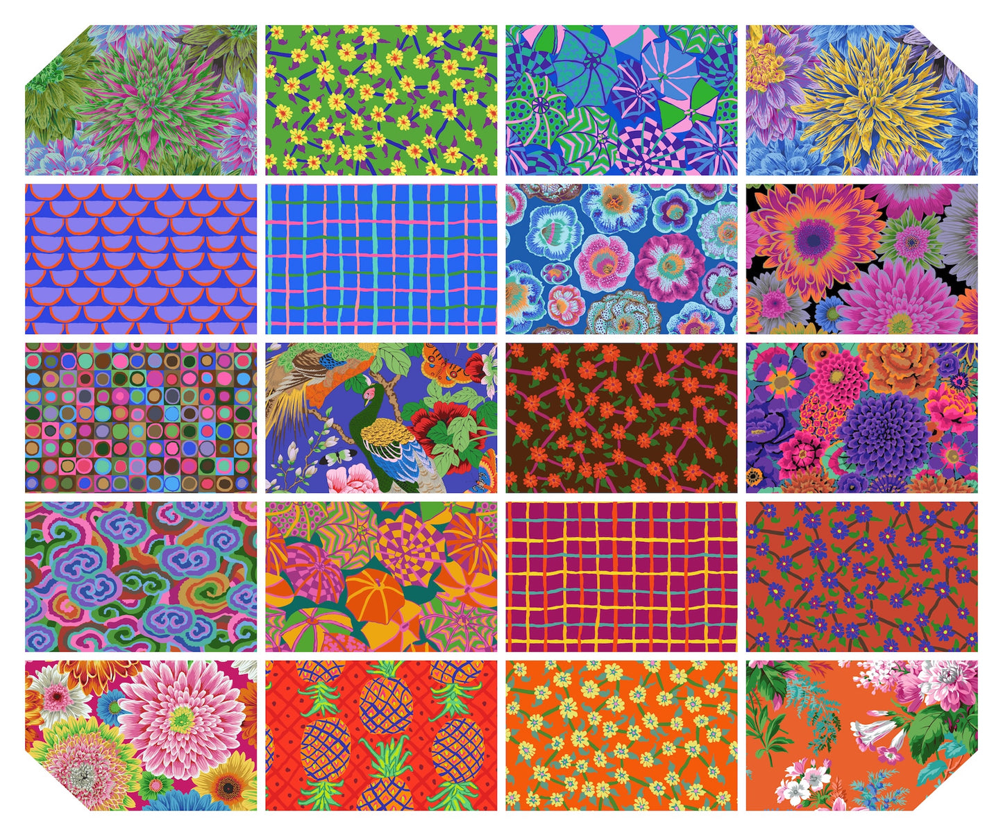 PRE-ORDER 5" CHARM PACK 42pc. Kaffe Collective August 2026 - Jewel FB6CPGP.AUG26JEWEL