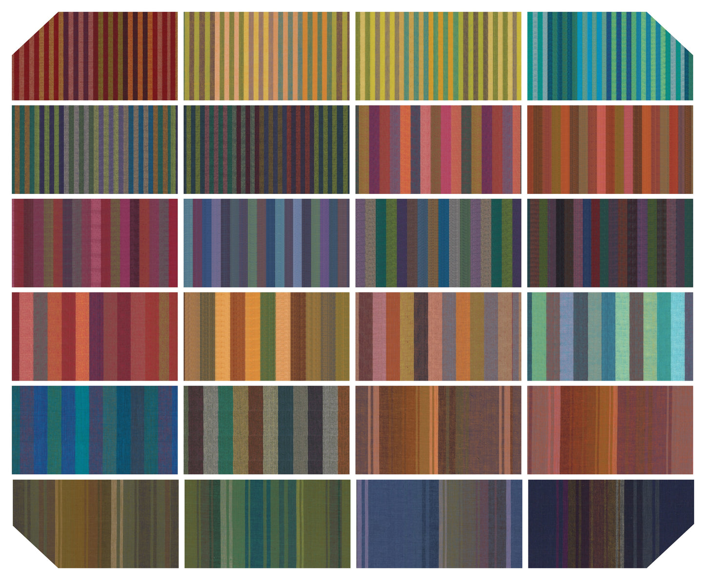 BACK IN STOCK 3/28 Woven Stripes - 1/2yd pack - 24pcs - Kaffe Fassett Collective FEBRUARY 2025