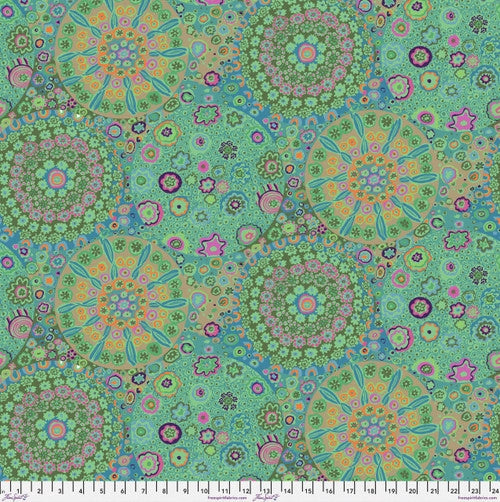 108" MILLEFIORE JADE GREEN Wide Sateen Cotton Backing Fabric
