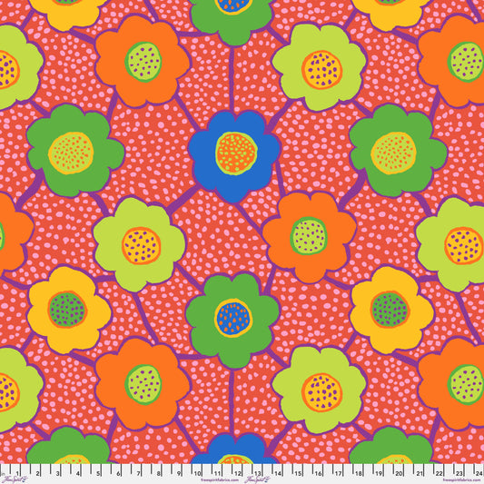 FLORAL CONNECTIONS Red PWPJ132 Kaffe Fassett Collective August 2025