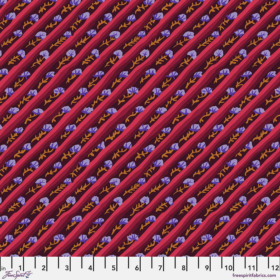 PRE-ORDER - DIAGONAL POPPY - AUBERGINE - Kaffe: From the Archives PWGP024.AUBERGINE - December 2025