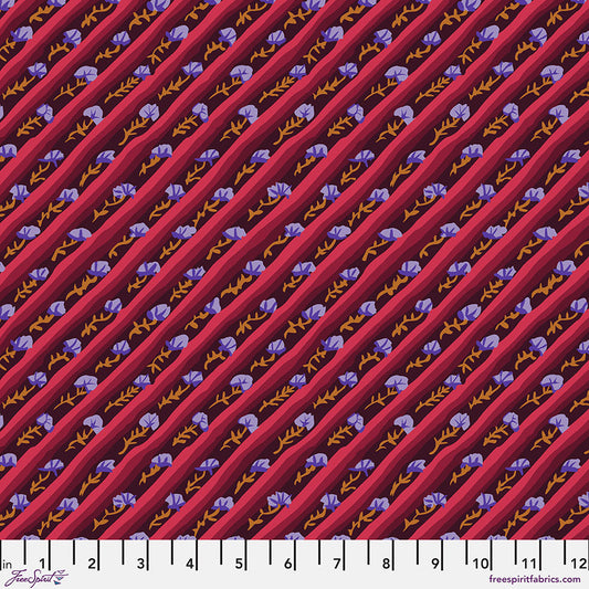 PRE-ORDER - DIAGONAL POPPY - AUBERGINE - Kaffe: From the Archives PWGP024.AUBERGINE - December 2025