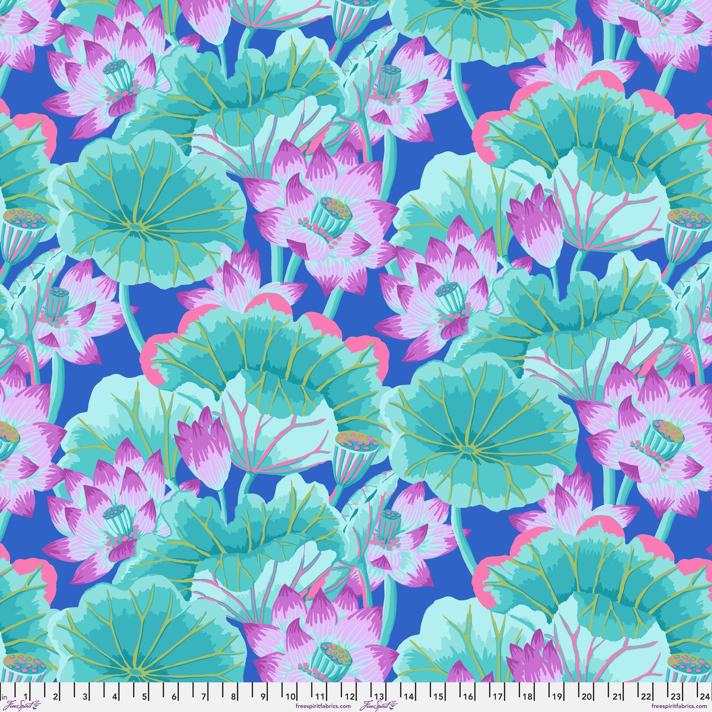 LAKE BLOSSOMS Turquoise PWGP093 Kaffe Fassett Collective August 2025