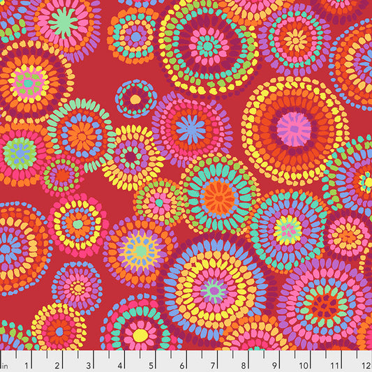 MOSAIC CIRCLES - Red PWPJ096 Kaffe Fassett Collective