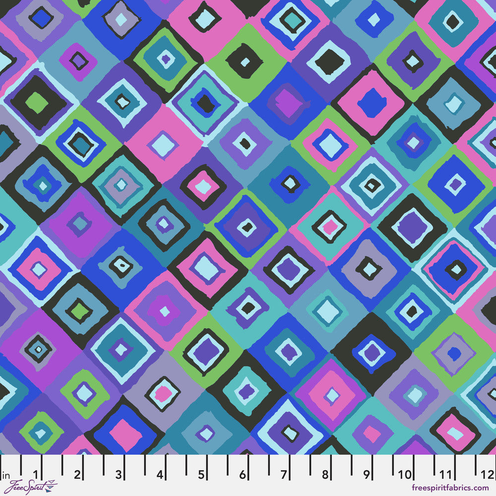 SQUARE DANCE BLUE  PWGP203 Kaffe Fassett Collective FEBRUARY 2024