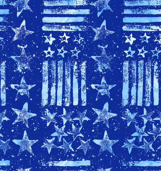 FreeSpirit Americana Stars and Stripes Large - Blue - PWKP089.BLUE