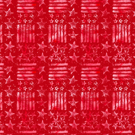 FreeSpirit Americana Stars and Stripes SM - Red - PWKP090.RED