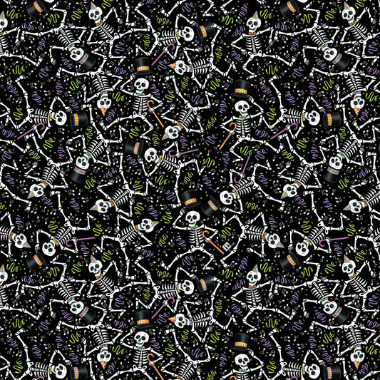 ***SALE***DANCING SKELETONS - Black - Spooky Cute Halloween PWMY008.BLACK Mary Engelbreit - May 2025
