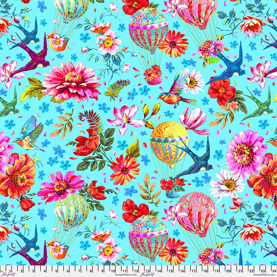 ***SALE*** Memory - Blue - Festival - Odile Bailloeul for FREESPIRIT - PWOB113.BLUE
