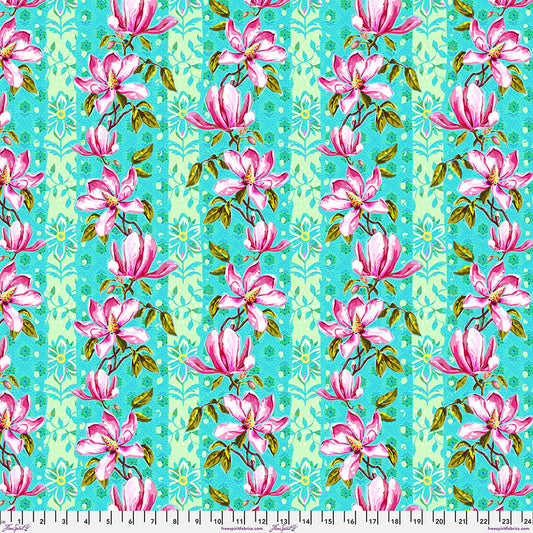 ***SALE*** Magnolias - Blue - Festival - Odile Bailloeul for FREESPIRIT -  PWOB119.BLUE