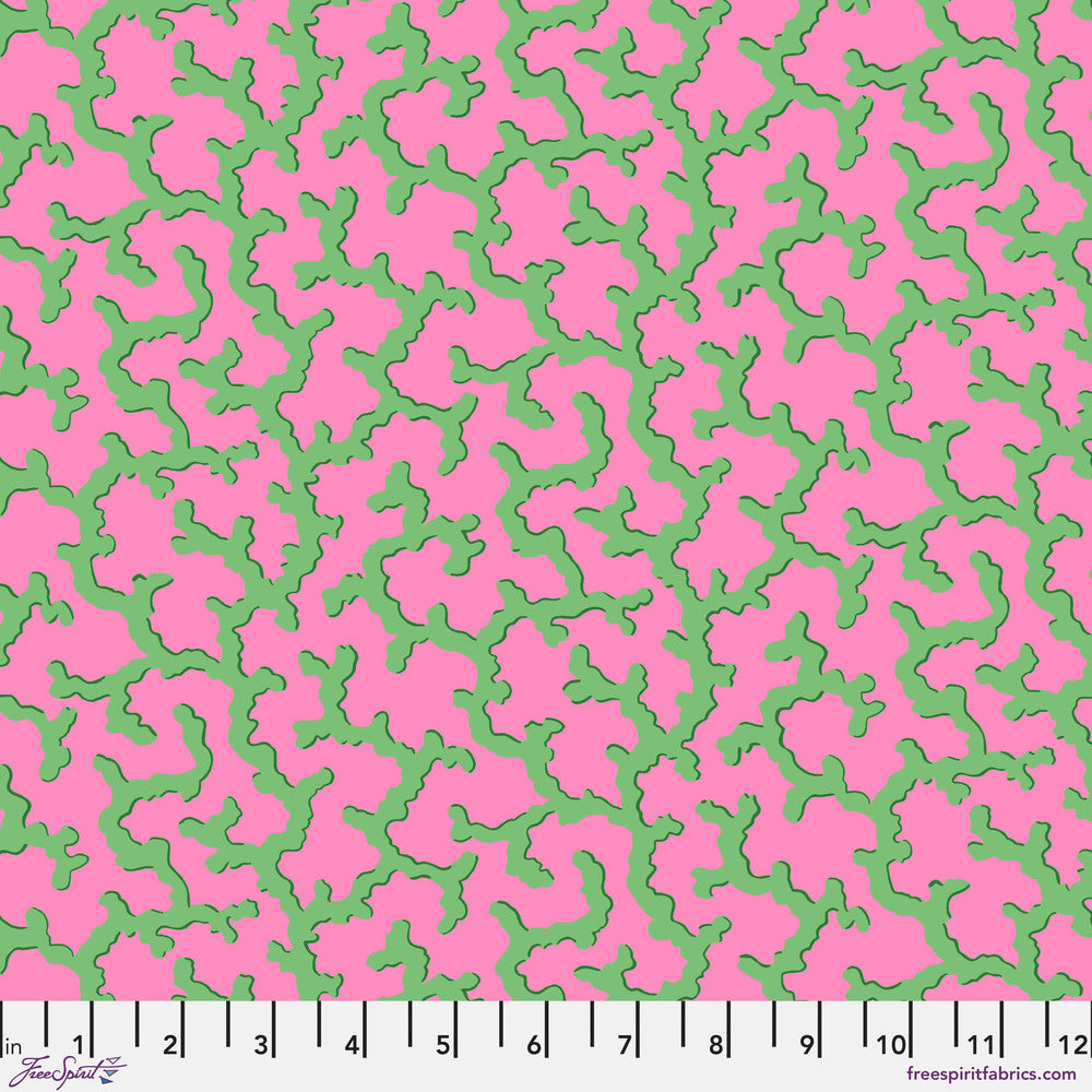 CORAL GREEN Pink PWPJ004 Philip Jacobs Kaffe Fassett Collective FEBRUARY 2024