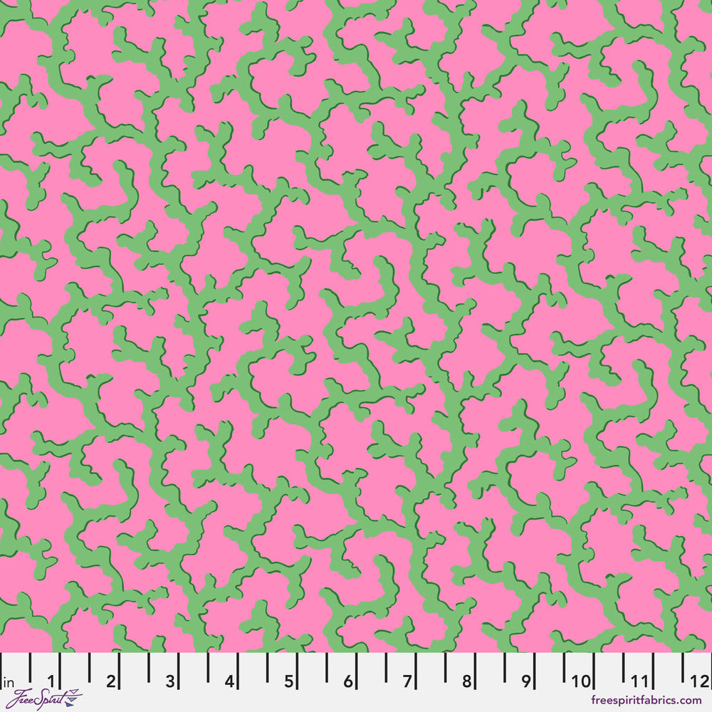 ***SALE*** CORAL GREEN Pink PWPJ004 Philip Jacobs Kaffe Fassett Collective FEBRUARY 2024