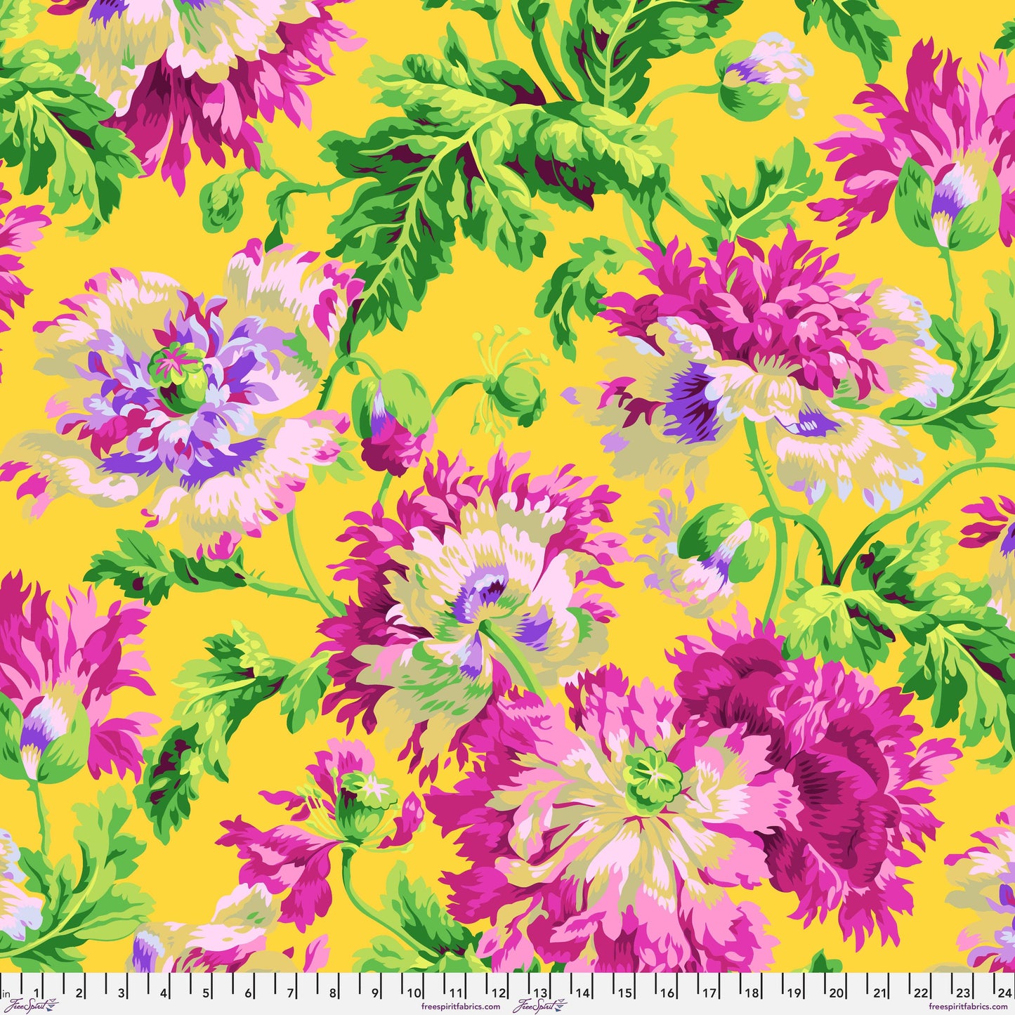 GARDEN PARTY YELLOW PWPJ020  PHILIP JACOBS Kaffe Fassett Collective FEBRUARY 2024