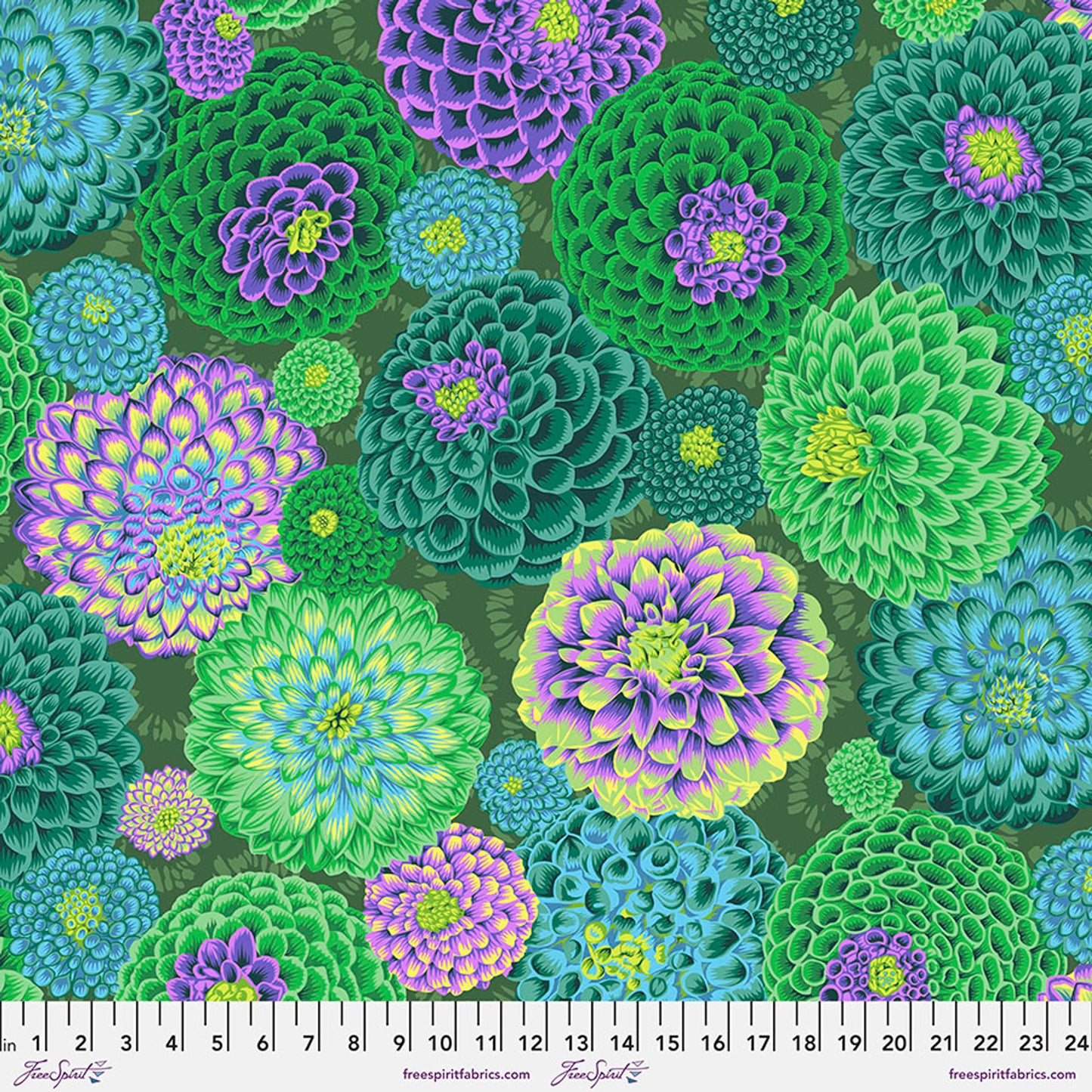 FLORA- Green PWPJ114 Kaffe Fassett Collective