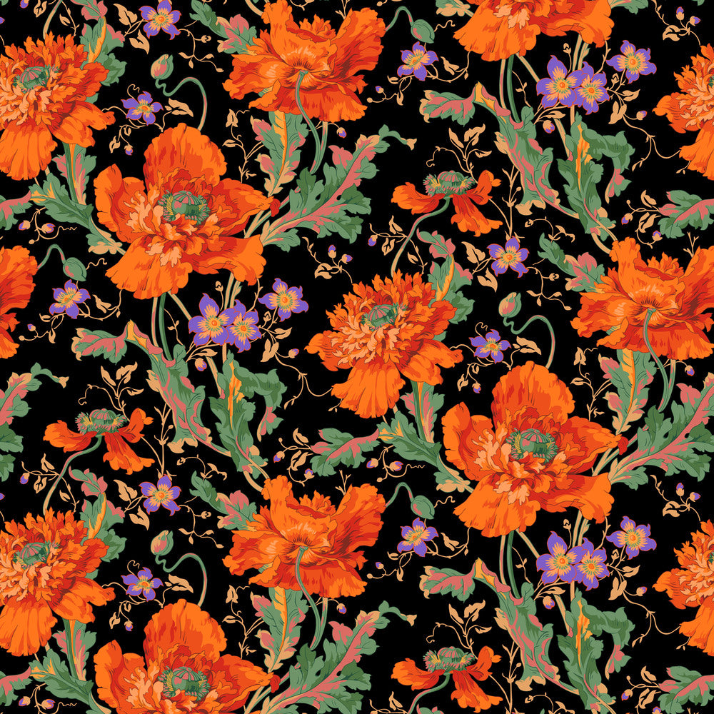 PAPAVER Orange PWPJ127 Philip Jacobs Kaffe Fassett Collective AUGUST 2024