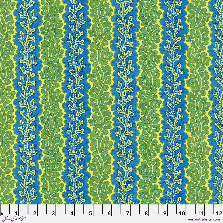 ***SALE***Coral Stripe - Green - Utopia - Snow Leopard Designs for FREESPIRIT -  PWSL152.GREEN