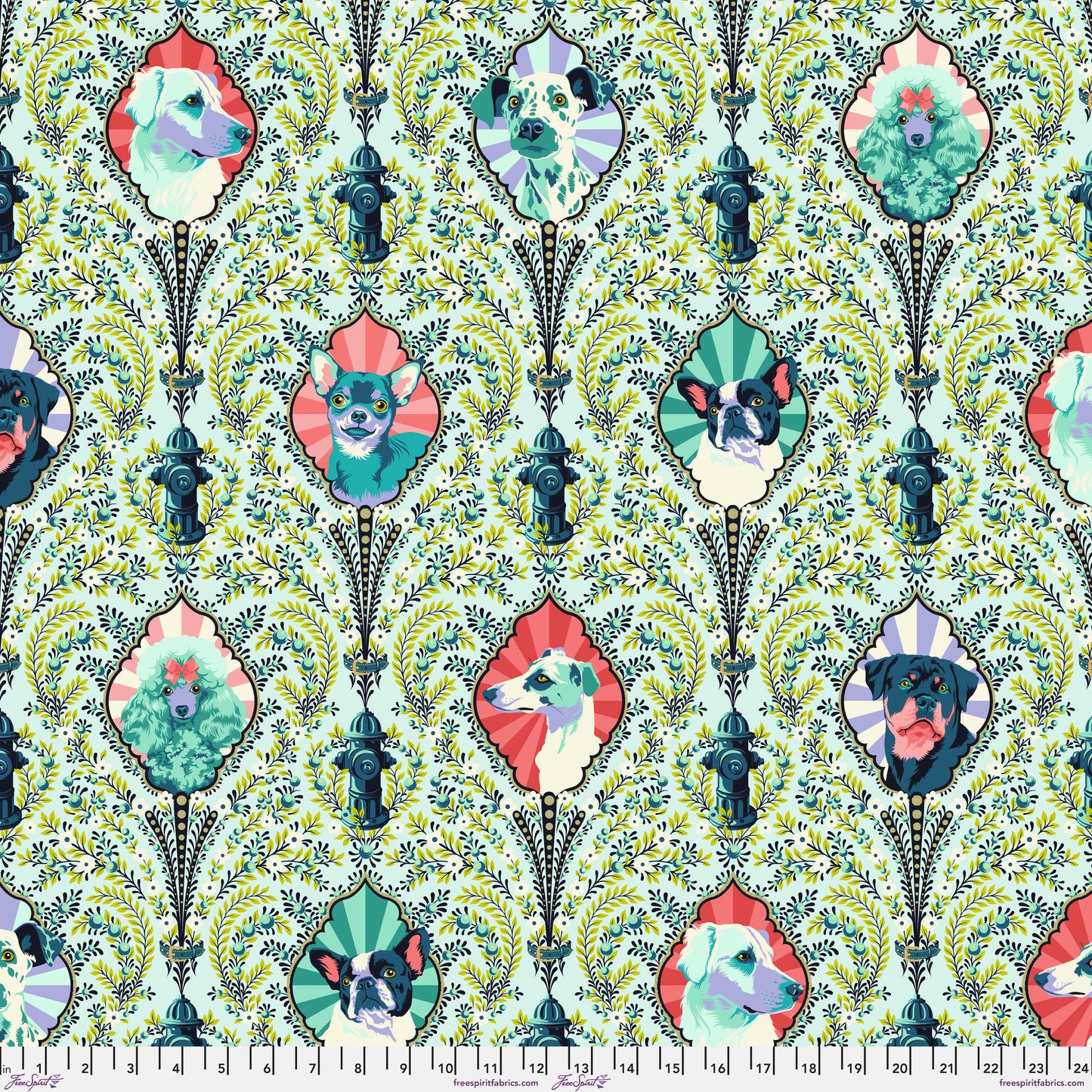 ***SALE*** PUPPY DOG EYES - BLUEBELL -  Metallic Besties PWTP213.BLUEBELL Tula Pink