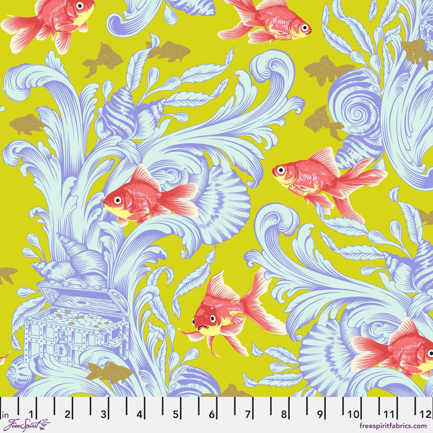 ***SALE*** TREADING WATER - CLOVER - Metallic Besties PWTP213.CLOVER Tula Pink