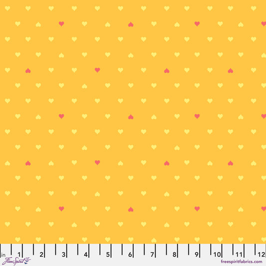 ***SALE*** UNCONDITIONAL LOVE - BUTTERCUP - Metallic Besties PWTP221.BUTTERCUP Tula Pink