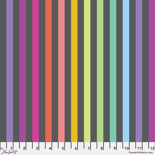 PRE-ORDER - DISCO STRIPE - CARBON True Colors Graywork PWTP231.CARBON - Tula Pink - October 2025