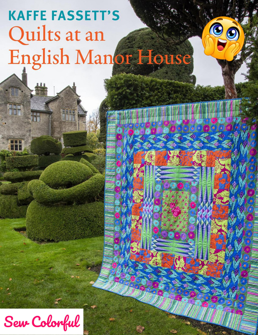 PRE-ORDER Green Study Quilt – Fabric Pack -74 1/2" x 84 1/2" - Kaffe Fassett Collective - Quilts at an English Manor House