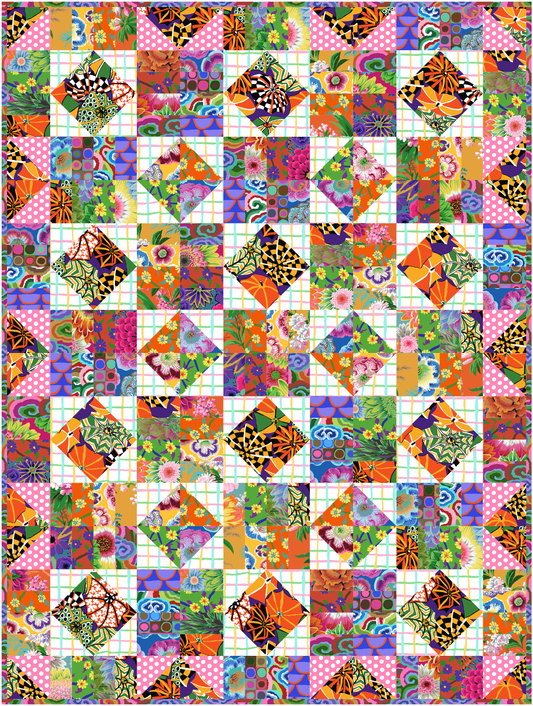 PRE-ORDER Roundabout Quilt Kit - 48" X 64" Kaffe Fassett Collective August 2026