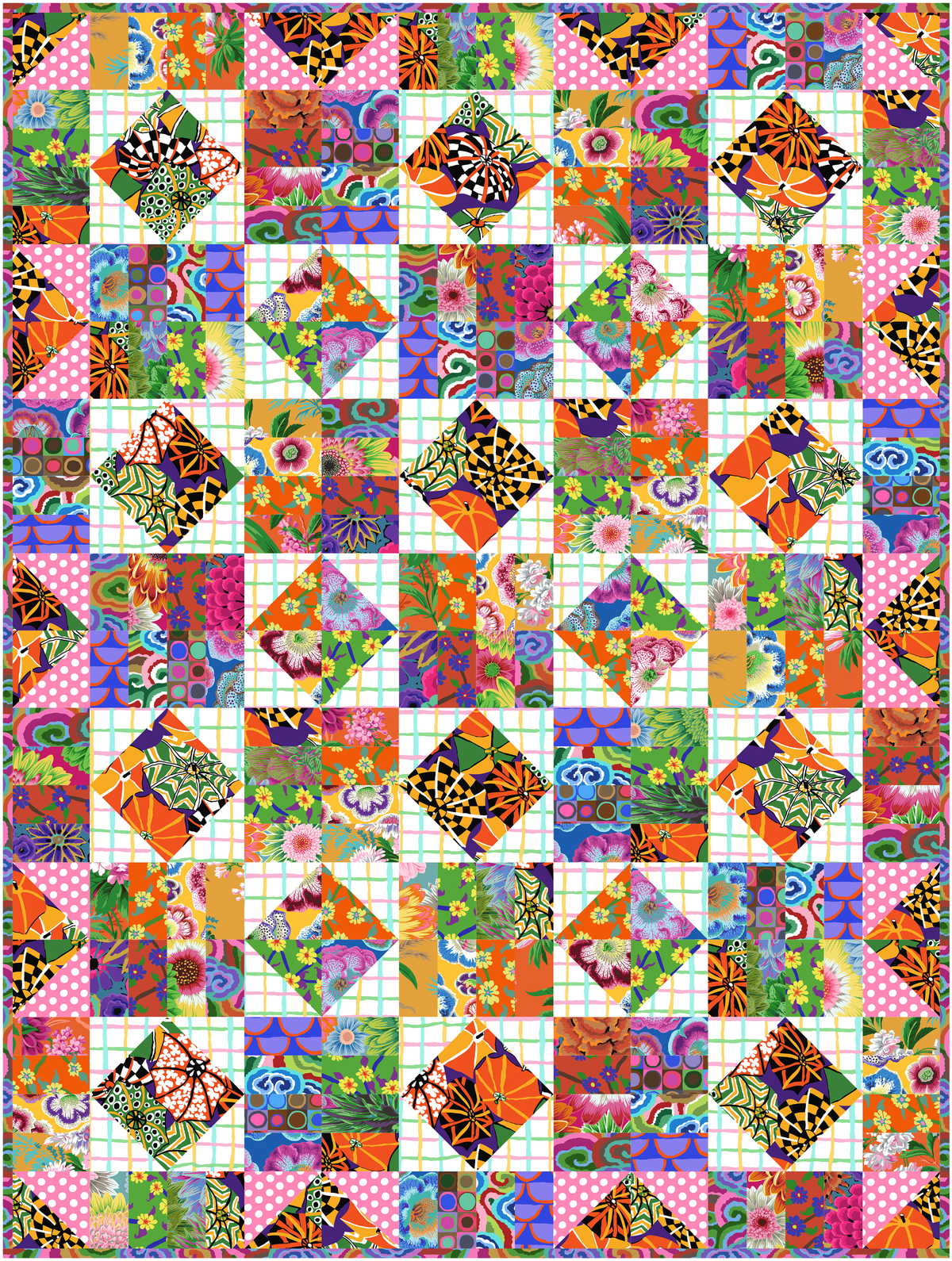 Roundabout Quilt Pattern - Paper Pattern - By Colourwerx