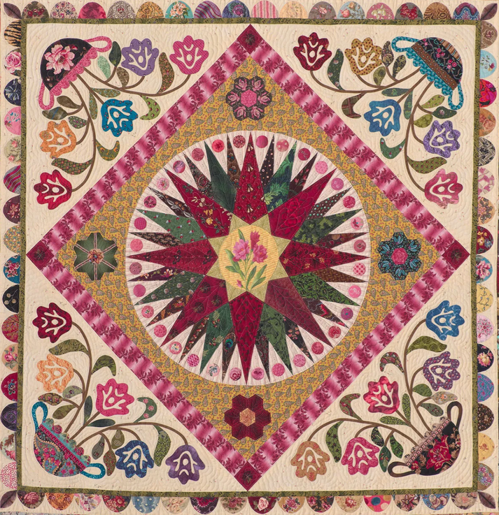 Kimpingleton Compass Mariner`s Compass Medallion Appliqué Pattern Kim McLean – Sew Colorful