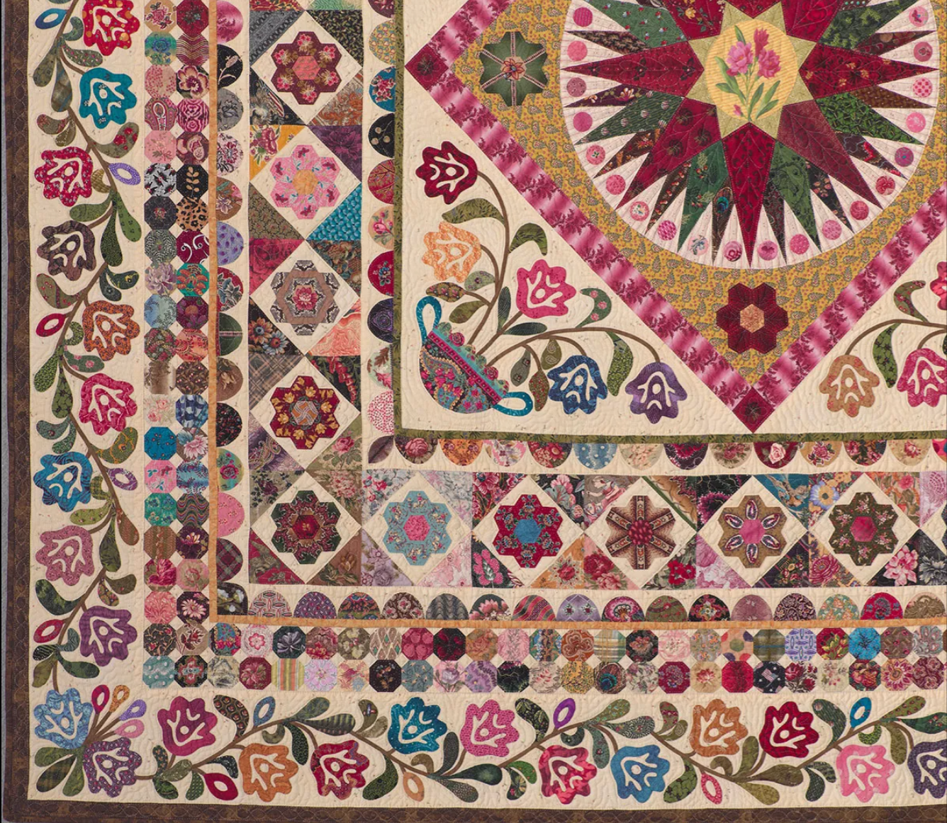 Mariner`s Compass Medallion Appliqué  Pattern  Kim McLean