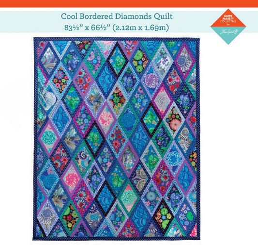 PRE-order - Cool Bordered Diamonds Quilt – Fabric Pack -  83.5" X 66.5" - Kaffe Fassett Collective - Quilts in London