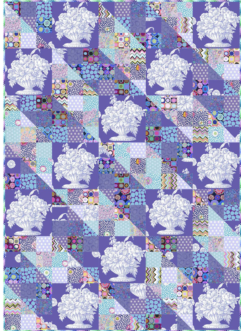 Stone Roses Quilt Pattern Stone Flower Quilt - Download PDF Pattern – Sew Colorful
