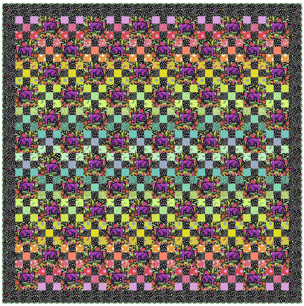 Daisy Chain Quilt - Dark - Download PDF Pattern