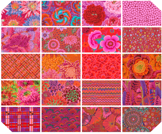 5" - 42pcs- CLASSIC PLUS CHARM PACK- RUBY FB6CPGP  Kaffe Fassett Collective