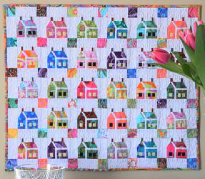 The House that Kaffe Built Quilt - Download PDF Pattern