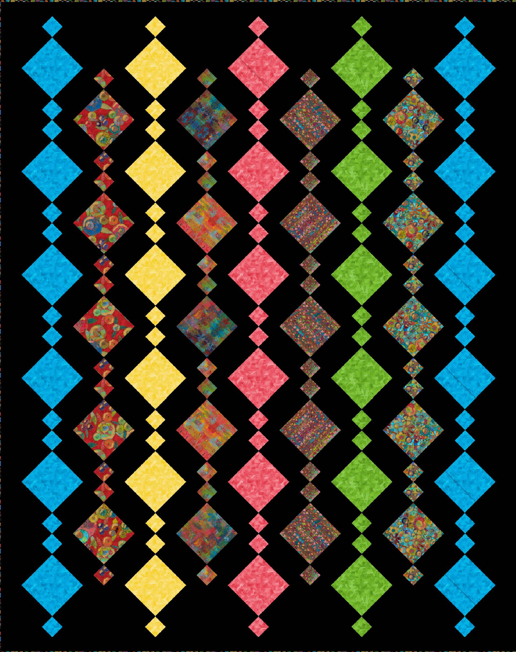 Chandelier Dark Quilt - Download PDF Pattern