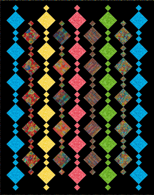 Chandelier Dark Quilt - Download PDF Pattern