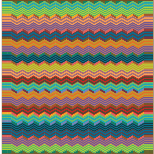 Rosita Zigzag Bright Quilt - Download PDF Pattern