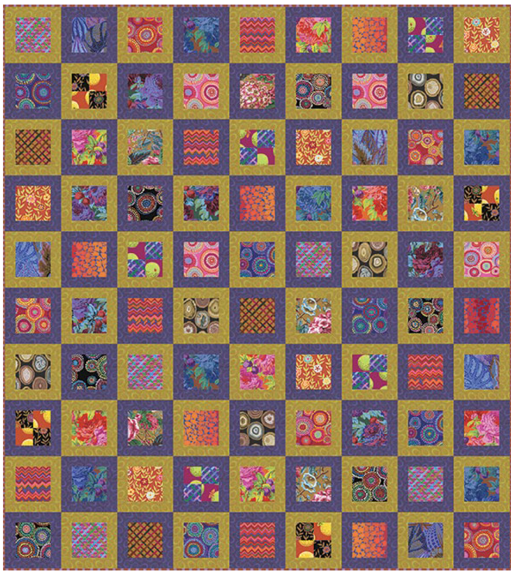 Square in Square Quilt in Warm - Download PDF Pattern