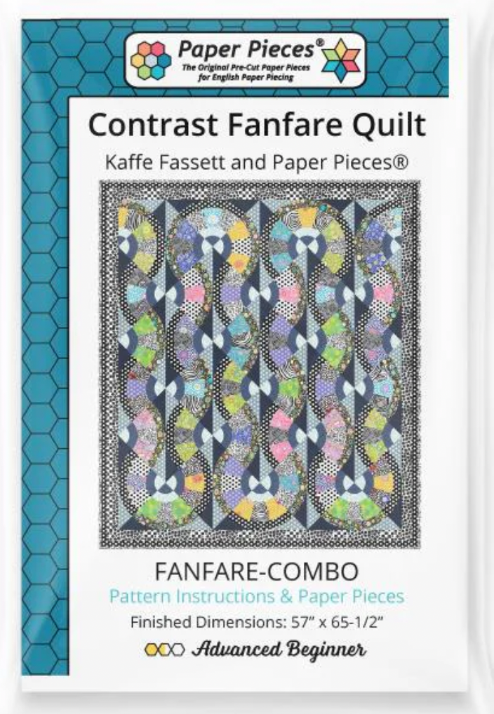PRE-ORDER Contrast Fanfare Quilt Kit by Kaffe Fassett - September 2026