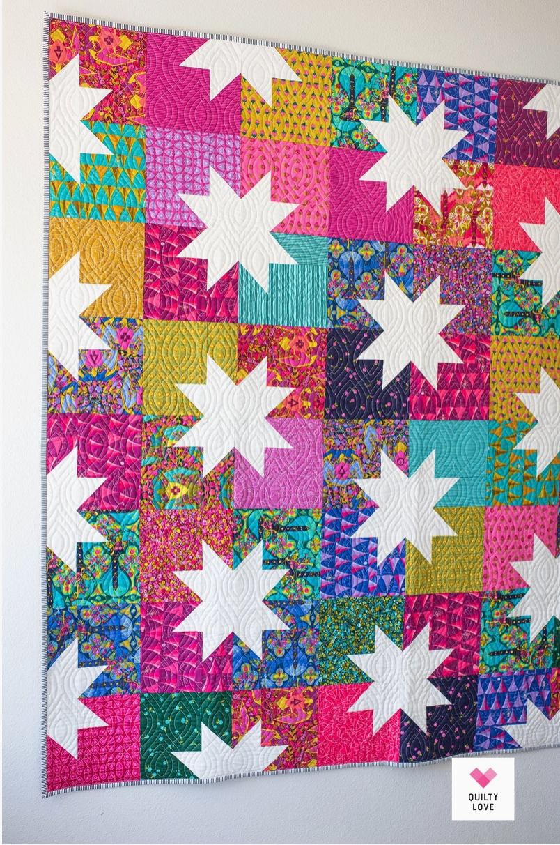 Star Pop Quilt Pattern - Paper Pattern - By Quilty Love